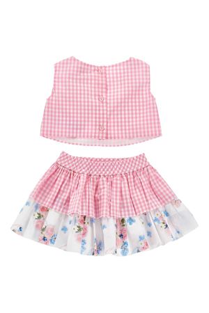 pink cotton two-piece MONNALISA KIDS | 31G50271540093